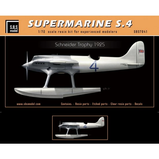 1/72 Supermarine S.4 Schneider Trophy 1925