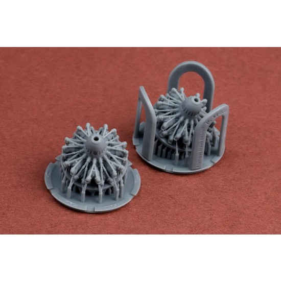 1/72 Piaggio P.XI Engine (2pcs) for Re-2000, Breda 88 etc
