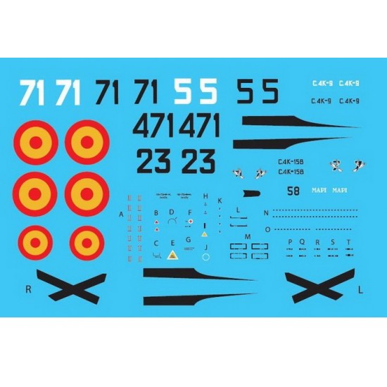 1/72 Hispano HA-1112 M1L "Spanish Air Force" Decal sheet
