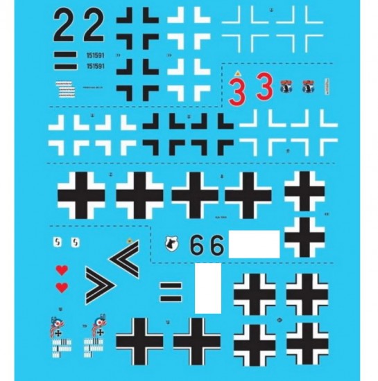 1/72 Messerschmitt Bf 109/HA-1112 1990s Airshow Star Decals