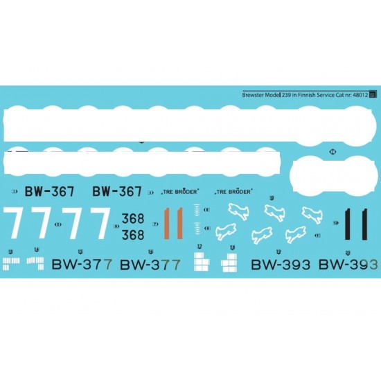 1/48 Brewster B-239 in Finnish Service Decals for Tamiya kit