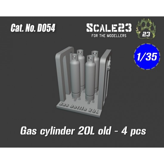 1/35 Gas Cylinder 20L Old Type (4pcs)