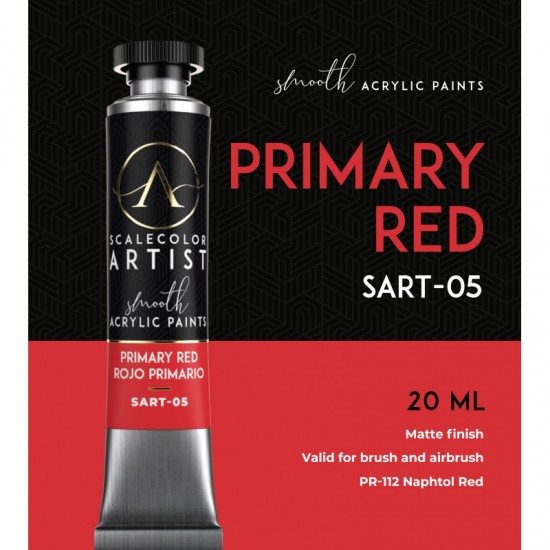 Primary Red (20ml Tube) - Artist Range Smooth Acrylic Paint