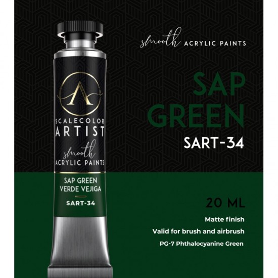 Sap Green (20ml Tube) - Artist Range Smooth Acrylic Paint