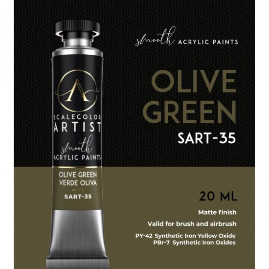 Olive Green (20ml Tube) - Artist Range Smooth Acrylic Paint