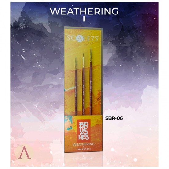Weathering I - Round Pointed Brushes for Weathering (3pcs)