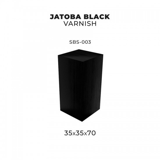 35 x 35 x 70 Jatoba Wood Base for Miniatures (Black Varnish)