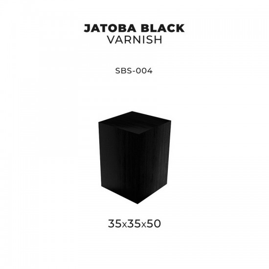 35 x 35 x 50 Jatoba Wood Base for Miniatures (Black Varnish)