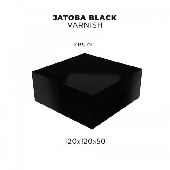 120 x 120 x 50 Jatoba Wood Base for Miniatures (Black Varnish)