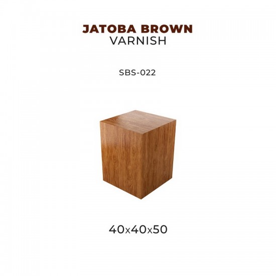 40 x 40 x 50 Jatoba Wood Base for Miniatures (Brown Varnish)