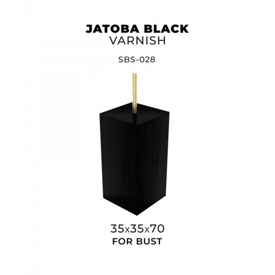 35 x 35 x 70 Jatoba Wood Base for Busts (Black Varnish-35X35X70 Bust