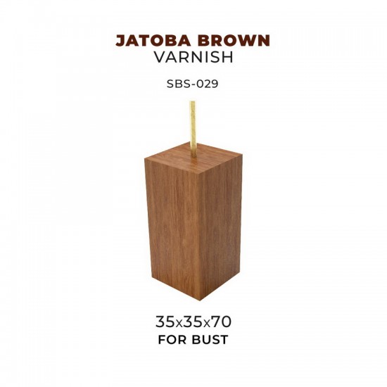 35 x 35 x 70 Jatoba Wood Base for Busts Brown Varnish-35X35X70 Bust