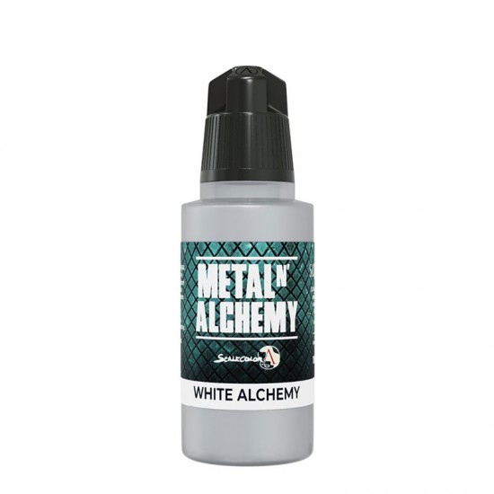 Acrylic Paint - Metal 'N Alchemy #White Metal (17ml, Ultra Fine Pigment)