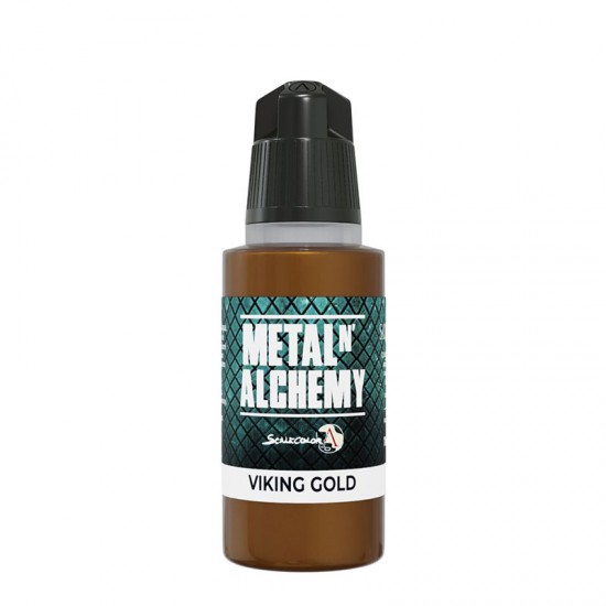 Acrylic Paint - Metal 'N Alchemy #Viking Gold (17ml, Ultra Fine Pigment)