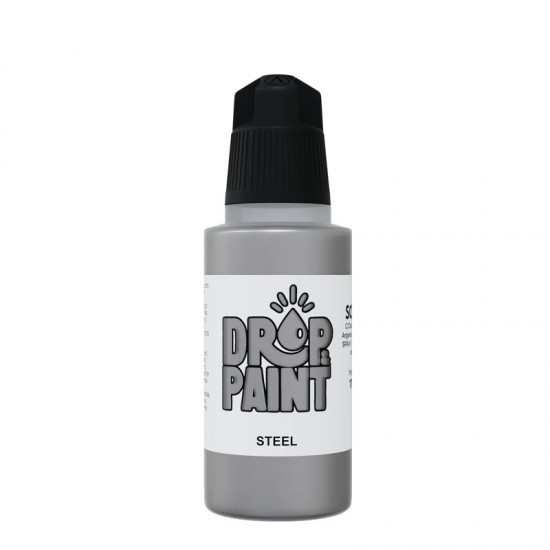 Drop & Paint Range Acrylic Colour - Steel (17ml)