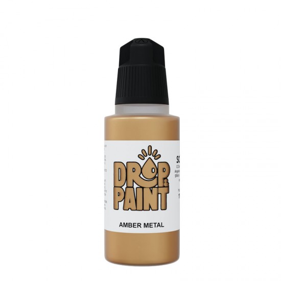 Drop & Paint Range Acrylic Colour - Amber Metal (17ml)