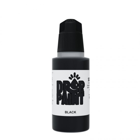 Drop & Paint Range Acrylic Colour - Black (17ml)