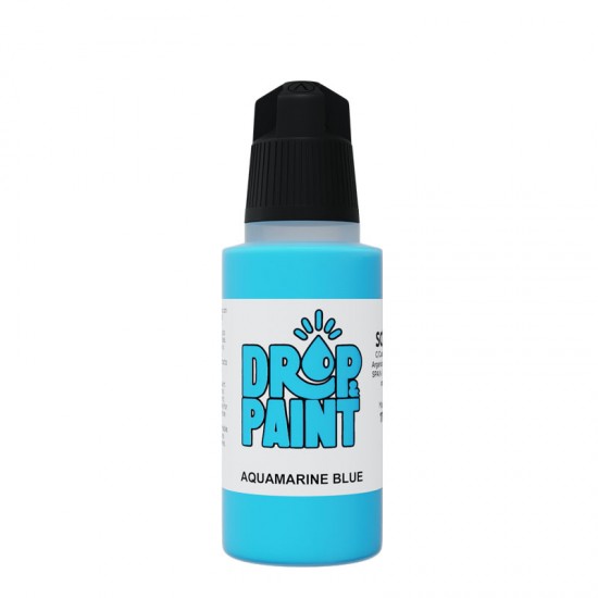Drop & Paint Range Acrylic Colour - Aquamarine Blue (17ml)