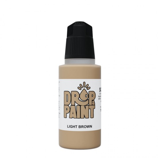 Drop & Paint Range Acrylic Colour - Light Brown (17ml)
