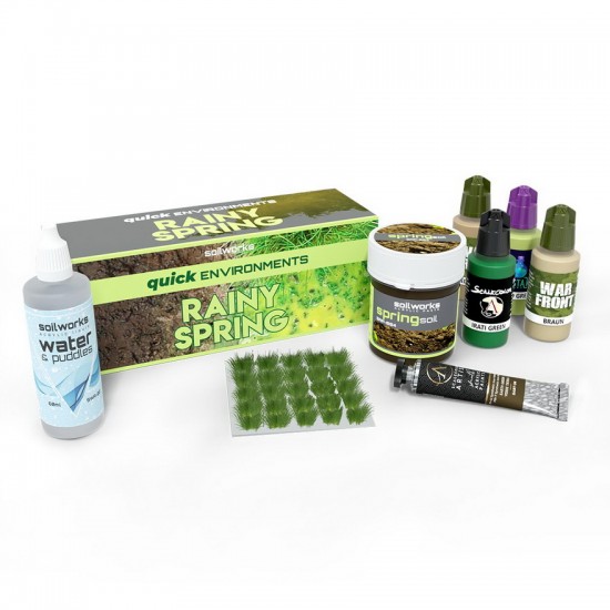 Soilworks Quick Environment - Rainy Spring (acrylic paints and pastes set with Tuft)