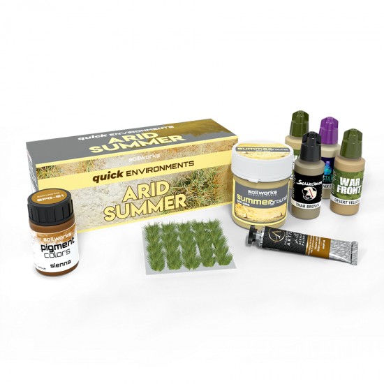Soilworks Quick Environment - Arid Summer (acrylic paints and pastes set with Tuft)