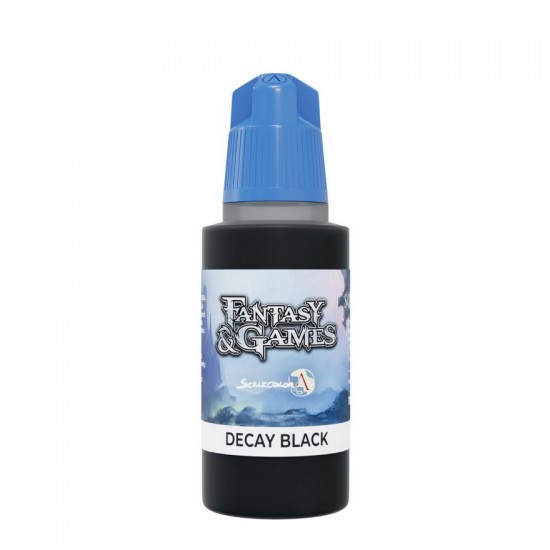 Acrylic Paint - Fantasy & Games #Decay Black (17ml, Satin Finish)