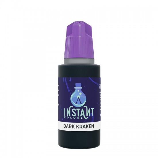 Acrylic Paint - Instant Colors #Dark Kraken (17ml, Rapid Application, Matt Finish)