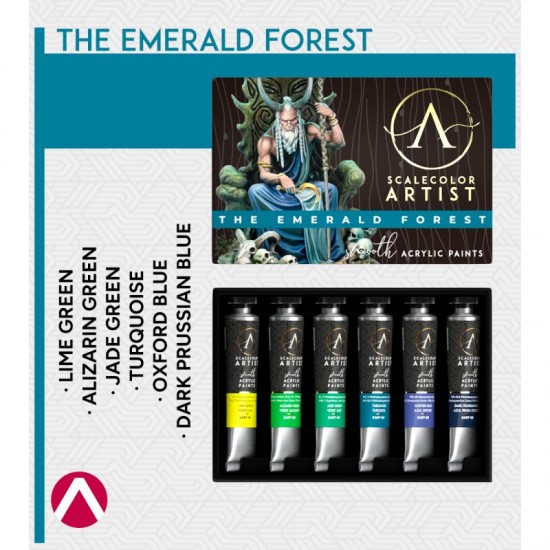The Emerald Forest (6 x 20ml Tube) - Artist Range Smooth Acrylic Paint Set