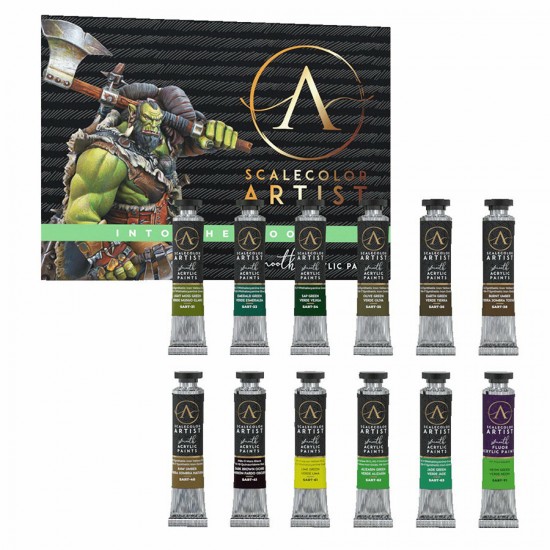 Scalecolor Artist Acrylic Paint Set - Into The Woods (12 Tubes, Each: 20ml)