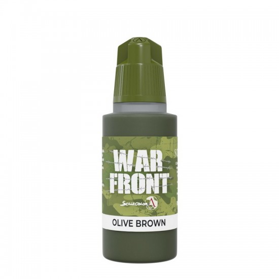 Acrylic Paint - Warfront #Olive Brown (17ml, Matt Finish)