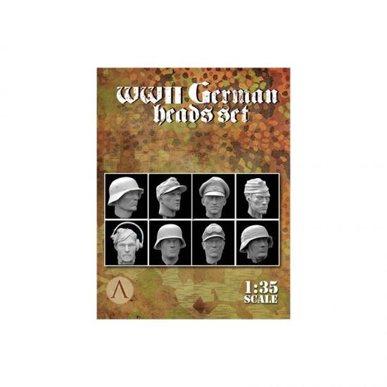 1/35 WWII German Heads Set (8 different resin heads)