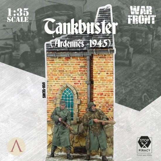 1/35 Warfront - Tankbusters, Ardennes 1945 (scenery & 2 figures in resin)