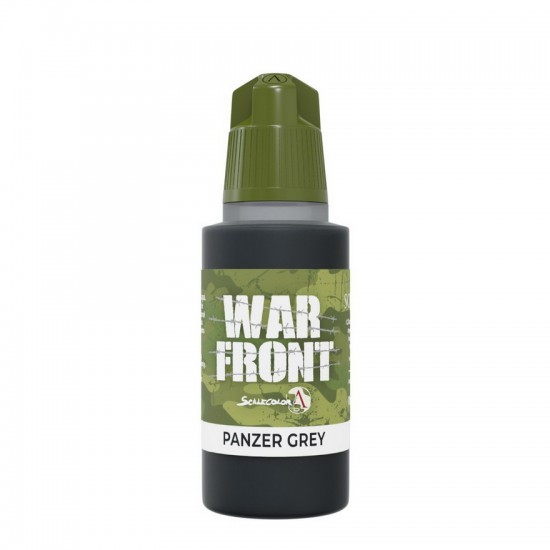 Acrylic Paint - Warfront #Panzer Grey (17ml, Matt Finish)