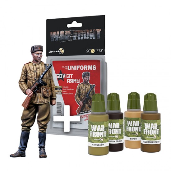 1/35 Warfront Miniatures & Acrylic Paints Pack - Frontovik + Soviet Army