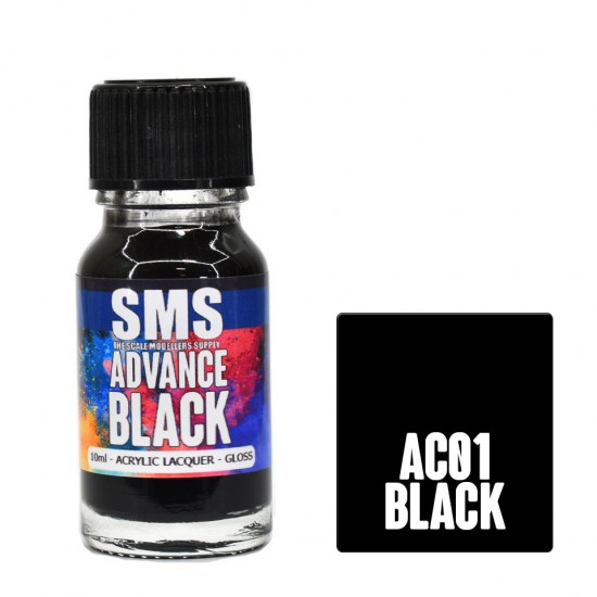 Acrylic Lacquer Paint - Advance BLACK (10ml)