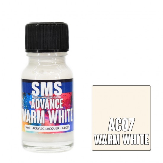 Acrylic Lacquer Paint - Advance WARM WHITE (10ml)