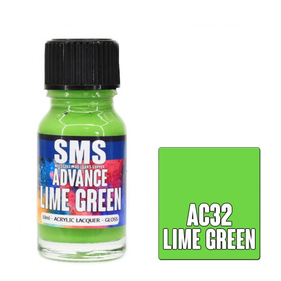 Acrylic Lacquer Paint - Advance LIME GREEN (10ml)