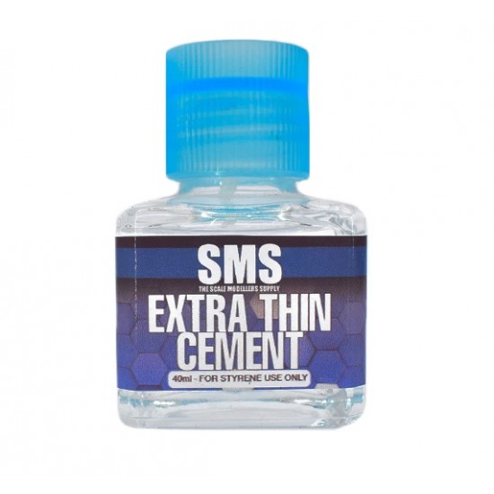 Extra Thin Cement (40ml Square Bottle, styrene to styrene welder)