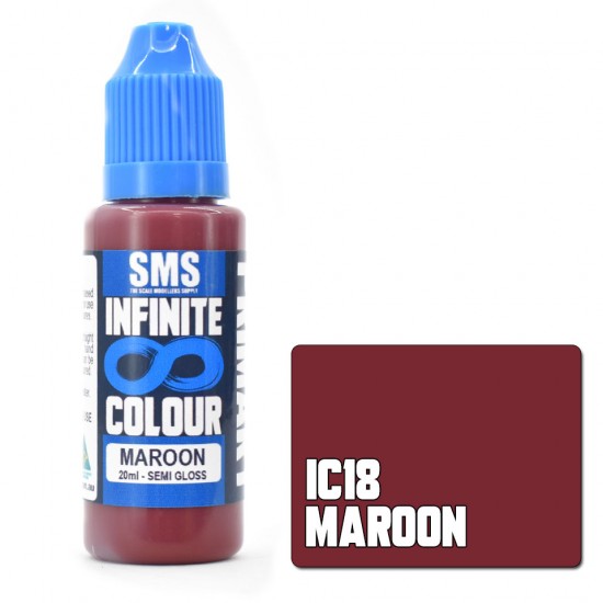 Water-based Urethane Paint - Infinite Colour #MAROON (20ml)