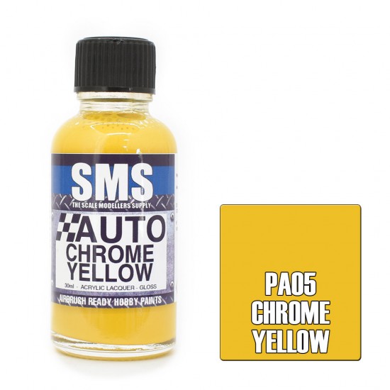 Acrylic Lacquer - Auto Colour #Chrome Yellow (30ml)