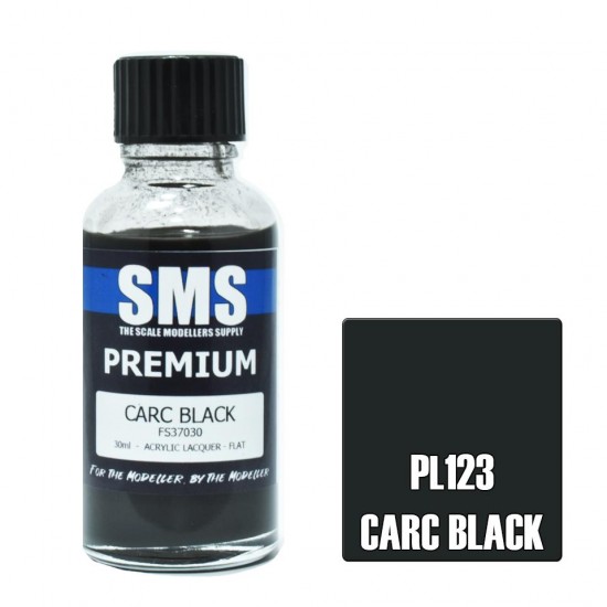 Acrylic Lacquer Paint - Premium CARC Black FS37030 (30ml)