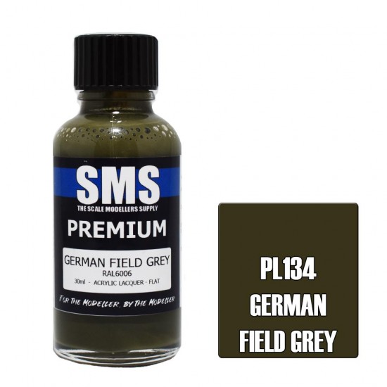 Acrylic Lacquer Paint - Premium German Field Grey Ral6006 (30ml)