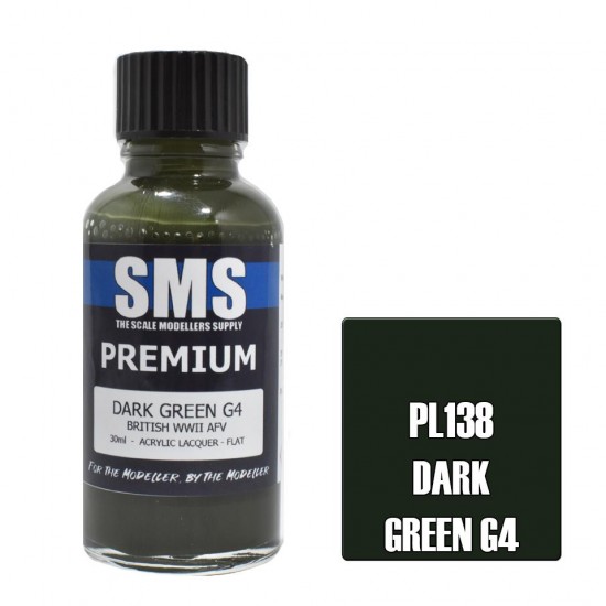 Acrylic Lacquer Paint - Premium Dark Green G4 (30ml)