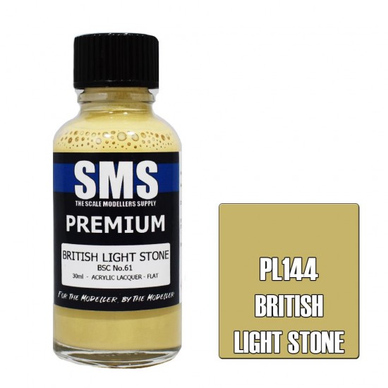 Acrylic Lacquer Paint - Premium British Light Stone BSC No.61 (30ml)
