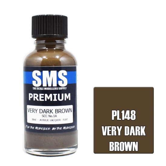 Acrylic Lacquer Paint - Premium SCC No.1 Dark Brown (30ml) 