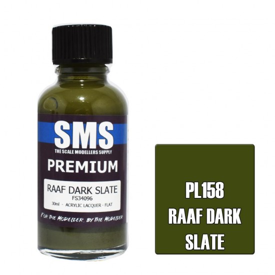 Acrylic Lacquer Paint - Premium RAAF Dark Slate FS34096 (30ml)