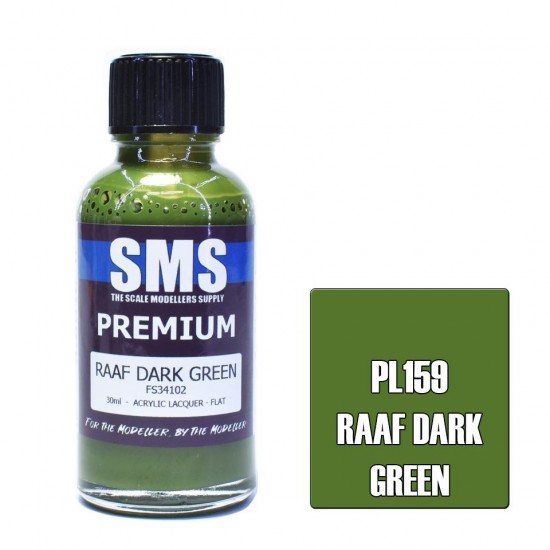 Acrylic Lacquer Paint - Premium RAAF Dark Green (30ml)
