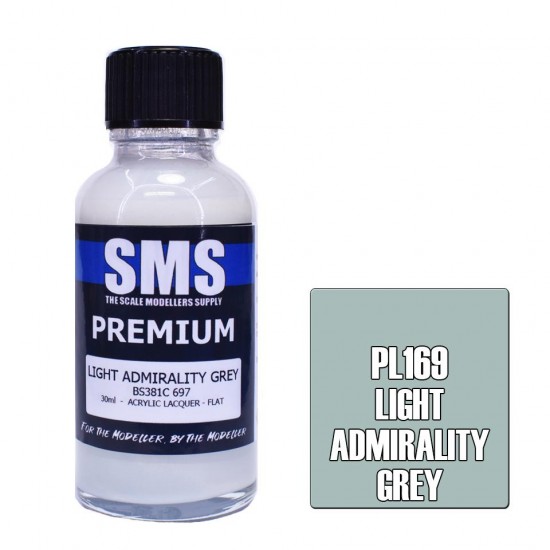 Acrylic Lacquer Paint - Premium Admirality Grey (30ml)