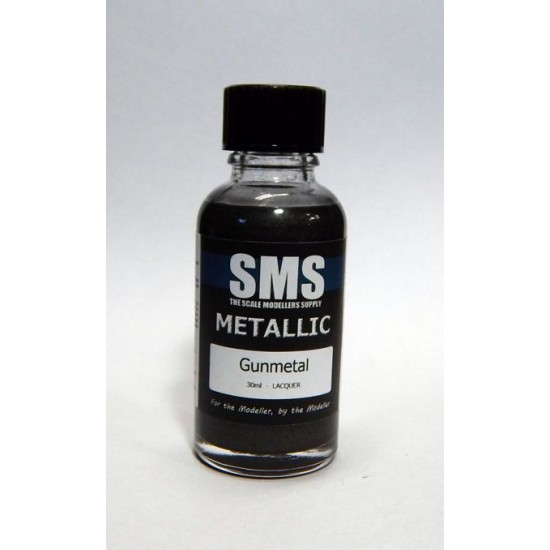 Acrylic Lacquer Paint - Metallic #Gunmetal (30ml)