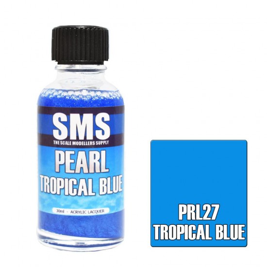 Acrylic Lacquer Paint - Pearl Tropical Blue (30ml)
